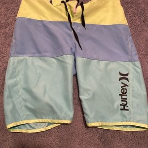 Hurley Men’s Striped Bathing Suit